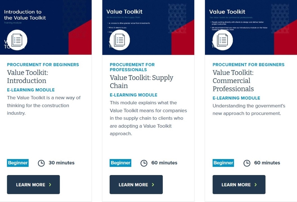 Value Toolkit e-learning modules