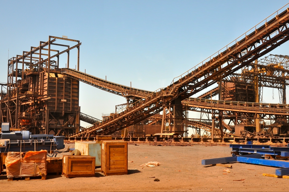 Mining process operations in Mauritania